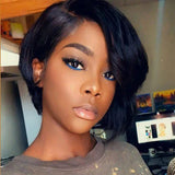 Pixie Ombre Wigs Human Hair Pixie Cut Wigs 6Inch