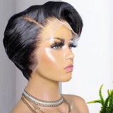 Pixie Ombre Wigs Human Hair Pixie Cut Wigs 6Inch