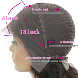 Ginger Orange Straight Human Hair Lace Part Wigs for Sale
