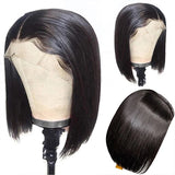 Human Hair Short Bob Wigs Brazilian Virgin 13x4 Straight Hair 4x4 Lace Front Wigs