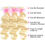 Virgin Hair Blonde Brazilian Hair 3 Bundles Body Virgin Brazilian Hair