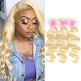 Virgin Hair Blonde Brazilian Hair 3 Bundles Body Virgin Brazilian Hair
