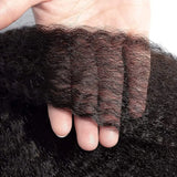 Kinky Straight Lace Frontal Wigs Human Hair Natural Black Brazilian Remy Hair For Women