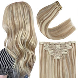 Straight Remy Hair Clip In Hair Extension #2 #613