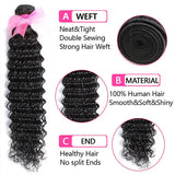 3 Bundles Deep Wave Hair Weaves Weft Brazilian Hair Bundles