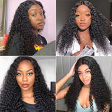 Deep Wave Doule Drawn Human Hair Bundles With Closure