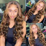 Highlight Wigs Body Wave Hair Ombre Wigs Customized Human Hair Lace Front Wigs