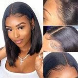 Human Hair Short Bob Wigs Brazilian Virgin 13x4 Straight Hair 4x4 Lace Front Wigs