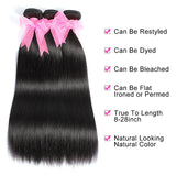 Ayoge Bundles Hair Straight 3 Bundles Brazilian Human Hair Weaving