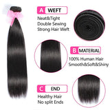 Ayoge Bundles Hair Straight 3 Bundles Brazilian Human Hair Weaving