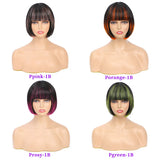 Short Straight Bob With Bang Wig human hair