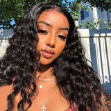 Loose Deep Wave Tanspaent Lace Frontal Wigs For Women Black Human Hair Wig With Natural Hairline