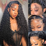 ayoge Hair Lace Front Wig Human Hair Deep Wave 13x4 Frontal Wig Glueless Wigs Curly For Women