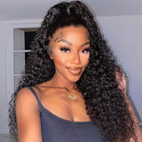 Water Wave Lace Frontal Wigs Curly Human Hair Wet And Wavy Closure