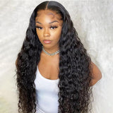 Deep Wave Human Hair Curly Lace Wig For Black Women