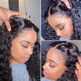 Human Hair Wigs For Women Full Density Curly Deep Wave Lace Front Wig