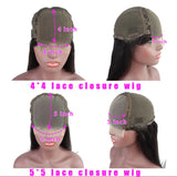 5x5 Straight Lace Front Wigs Natural Hairline Human Hair Wig