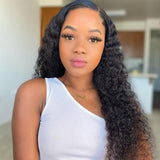 Water Wave 13x4 Lace Front Wig Human Hair 4x4 closure wig Wet And Wavy Wigs