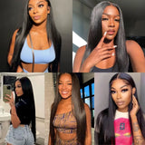 Straight Lace Frontal Wig Human For Women Hair 4x4 13x4 Lace Closure Natural Black Brazilian Remy Hair
